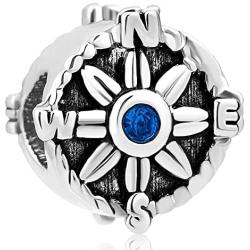 LovelyJewelry Compass Charm Bead for Snake Chain Bracelet