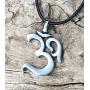 Trilogy Jewelry Pewter Ohm Om Yoga Buddha Namaste Pendant on Leather Necklace