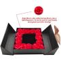 Luxury Gift Box of 16 Red Rose Flowers with Jewelry,Necklace,Earring,Ring,Give The Most Beautiful Rose Gift on Valentines Day,Birthday,Mothers Day,Proposal,Wedding and Anniversary (Black)