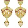 Aheli Matte Meenakari Pendant Earrings Pearl Beads Strands Necklace Set Indian Wedding Ethnic Fashion Jewelry for Women