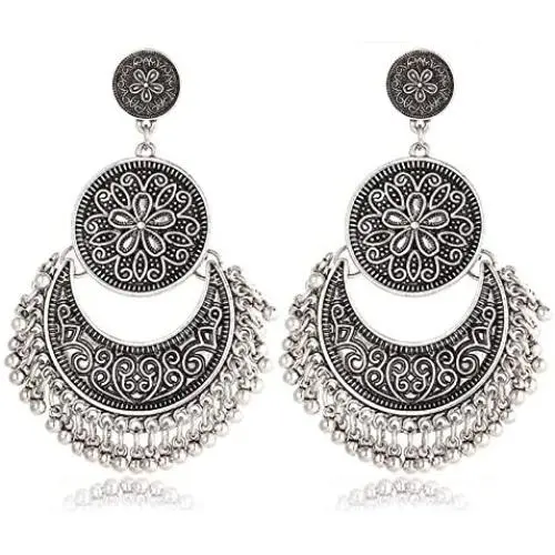 Rinhoo Vintage Retro Ethnic Bohemian Style Fringes and Floral Tassels Brocade Lotus Mexico Gypsy Drop Dangle Earring Women Girls Jewelry Rinhoo Vintage Retro Ethnic Bohemian Style Fringes and Floral Tassels Brocade Lotus Mexico Gypsy Drop Dangle Earring Women Girls Jewelry