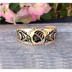 Copper Cuff Bear Claw Wrist Bracelet Southwest Native Apache Design Origin.