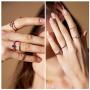 Gold rings set for woman: stacking knuckle midi figure rings packs with multiple size for everyday wear