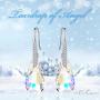 EleQueen 925 Sterling Silver CZ Teardrop Hook Dangle Earrings Made with Swarovski Crystals