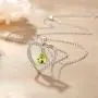 HAOSG 925 Sterling Silver Love Heart February Birthstone Created Amethyst Necklace Valentines Day Birthday Jewelry Gifts for Her Women Girls, 16''+2'' Adjustable Chain