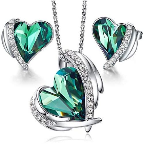 CDE Love Heart Necklaces and Earrings Jewelry Set for Women