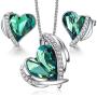CDE Love Heart Necklaces and Earrings Jewelry Set for Women