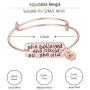 Ingooood Graduation Gift Bracelet for Women 2021 Graduation Cap Bracelet She Believed She Could So She Did Adjustable Bracelet for Women (Rose Gold)