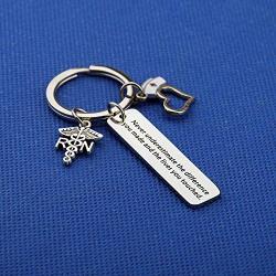 BAUNA RN Nurse Gifts Medical Students Keychain Never Underestimate The Difference You Made Nurse Appreciation Jewelry Nurse Retirement Gift