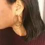 Peace Sign Symbol Geometric Stud Earrings Jewelry Minimalist Big Round Hoop Statement Earrings for Women