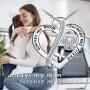 Distance Butterfly Necklace for Women 925 Sterling Silver Forever Heart Necklace Pendant Jewelry Gifts for Girls Women Birthday Christmas