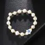 evil eye pearl bracelet for girl women, white bracelets pearl jewelry, Hand of Fatima Natural pearl stretch Handmade Turkish blue eyes bracelet evil eye pearl bracelet for girl women, white bracelets pearl jewelry, Hand of Fatima Natural pearl stretch Handmade Turkish blue eyes bracelet