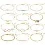 Softones 12pcs Simple Silver Gold Bracelets for Women Girls Cute Pearl Bracelet Tiny Charm Dainty Handmade Bracelet Set Adjustable
