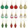 Unijew 9 Pcs Christmas Ball Earrings for Women Girls - 9 Pairs of Earrings Jewelry Set Gifts Golden, Red and Green Balls Lights Bulb- Party Costume Jewelry Set Gifts Unijew 9 Pcs Christmas Ball Earrings for Women Girls - 9 Pairs of Earrings Jewelry Set Gifts Golden, Red and Green Balls Lights Bulb- Party Costume Jewelry Set Gifts