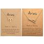 Highven 2Pcs Zodiac Necklace 12 Constellation Necklace CZ Astrology Astrology Zodiac Star Necklace Birthday Gifts for Women Girl