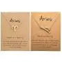Highven 2Pcs Zodiac Necklace 12 Constellation Necklace CZ Astrology Astrology Zodiac Star Necklace Birthday Gifts for Women Girl