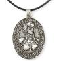 HAQUIL Viking Necklace - Metal Alloy, Viking God Valkyrie Freya Pendant - PU Leather Cord, 23.6''