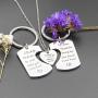 redrain Family Best Gift Encouraging Jewelry Daddys Girl Mommys World Set of 3 Puzzle Heart Pendant Necklace Keychain Keyring for Dad Mom Daughter Gifts