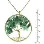 AeraVida Green Quartz Stone Eternal Tree of Life Brass Beads Long Necklace AeraVida Green Quartz Stone Eternal Tree of Life Brass Beads Long Necklace