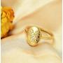 BAOWING 18K Gold Sunflower Rings | Chunky Dome Flower Signet Ring | Stainless Steel Statement Jewelry Gift for Women Girls