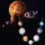 7 Planet Necklace,Solar System Handmade Charm Necklace with double-sided glass crystal ball for female teachers