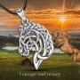 CELESTIA Celtic Horse Head Necklace Women Sterling Silver Pendant Horse Jewelry Gifts for Girls Men and Horse Lovers