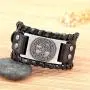 fishhook The Sigil of The Archangel Michael for Protection Courage Power and Strength Bangle Leather Bracelet fishhook The Sigil of The Archangel Michael for Protection Courage Power and Strength Bangle Leather Bracelet