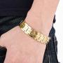 Magnetic Bracelet,Men Fashion Healthy Magnetic Therapy Bracelet,for Pain Relief,Arthritis and Carpal Tunnel Relief(Gold)