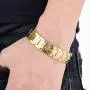 Magnetic Bracelet,Men Fashion Healthy Magnetic Therapy Bracelet,for Pain Relief,Arthritis and Carpal Tunnel Relief(Gold)