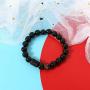 EnjoIt 10mm Natural Black Onyx Stone Zodiac Bracelet Star Sign Constellation Horoscope Bracelet for Women Men with Constellation Card C2282