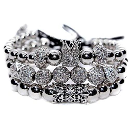 KOKOSHELL Royal Crown Jewels 3PCS Set - Gold/Silver Bracelets