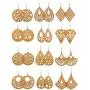 12 Pairs African Wooden Drop Earrings Bohemian Pendant Dangle Earrings Lightweight Ethnic Style Wood Earrings for Women 12 Pairs African Wooden Drop Earrings Bohemian Pendant Dangle Earrings Lightweight Ethnic Style Wood Earrings for Women