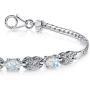 Created Opal Bracelet Sterling Silver Oval Cabochon 1.25 Carats