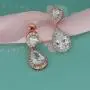 Scarlvambo Womens Cubic Zirconia Teardrop Pierced Dangle Wedding Earrings Rose-Gold-Tone Clear Scarlvambo Womens Cubic Zirconia Teardrop Pierced Dangle Wedding Earrings Rose-Gold-Tone Clear