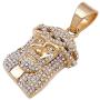 Double Rainbow Jewelry C07G-P11G Mens Stainless Steel Gold Color Religious Jesus Head Piece Pendant w/ 3.5mm Box Necklace Chain