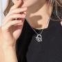 YAFEINI Elephant Necklace Sterling Silver Flying Butterfly Heart Pendant Jewelry Birthday Gifts for Women