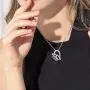 YAFEINI Elephant Necklace Sterling Silver Flying Butterfly Heart Pendant Jewelry Birthday Gifts for Women