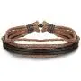 Jstyle 12Pcs Braided Bracelet for Men Beaded Bracelets Wrap Leather Wooden Bracelets Adjustable