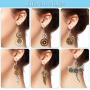 6 Pieces Steampunk Earrings Vintage Clockwork Earrings Clock Gear Earrings Antique Mix-tone Drop Earrings, 6 Styles