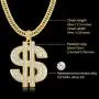 LOYALLOOK 2PCS 18K Gold Plated Chain with Dollar Sign Pendant Necklace Old School Hip Hop Rotatable Dollar Necklace 80s 90s Rapper Costume Big Chunky Turnover Punk Style Necklace LOYALLOOK 2PCS 18K Gold Plated Chain with Dollar Sign Pendant Necklace Old School Hip Hop Rotatable Dollar Necklace 80s 90s Rapper Costume Big Chunky Turnover Punk Style Necklace