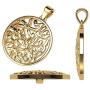 Shema Full Prayer Pendant Necklace, Solid .925 Sterling Silver & Gold Plated