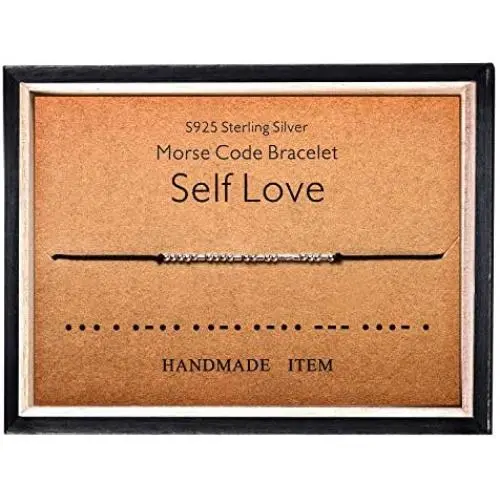 Morse Code Bracelet 925 Sterling Silver Beads on Silk Cord Secret Message Self love bracelet Gift Jewelry for her Morse Code Bracelet 925 Sterling Silver Beads on Silk Cord Secret Message Self love bracelet Gift Jewelry for her