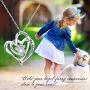Dog Memorial Gifts Dog Paw Print Necklace for Women 925 Sterling Silver Forever in My Heart Pet Pendant Memorial Jewelry Gifts for Pet Lover Girls