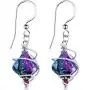 Body Candy Handcrafted 925 Silver Purple Dichroic Drop Dangle Earrings Created with Swarovski Crystals