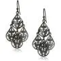 1928 Jewelry Filigree Teardrop Chandelier Earrings