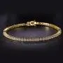 GEMSME 18K White Gold Plated Cubic Zirconia Classic Tennis Bracelet 7.5 Inch (Gold-Plated-Brass) GEMSME 18K White Gold Plated Cubic Zirconia Classic Tennis Bracelet 7.5 Inch (Gold-Plated-Brass)