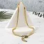 superchic jewelry Vivid Gold Snake Necklace Hand Set with Emerald Oval Shape Rhinestone Eyes (Gold Plating)