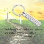 FUSTMW Christian Keychain Bible Verse Gifts Religious Jewelry Inspirational Scripture Gifts Faith is Being Sure of What We Hope Hebrew 11:1