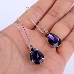 EVER FAITH Womens Austrian Crystal Elegant Teardrop Hook Dangle Earrings