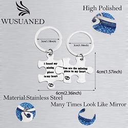 WUSUANED Puzzle Piece Keychain You are The Missing Piece to My Heart I Found My Missing Piece to My Heart Puzzle Jewelry Gift for Couple Best Friend